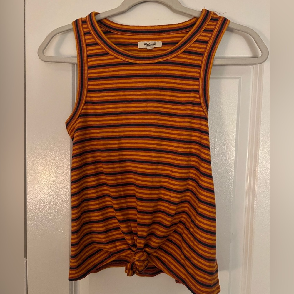 Madewell audio knot-front tank top
